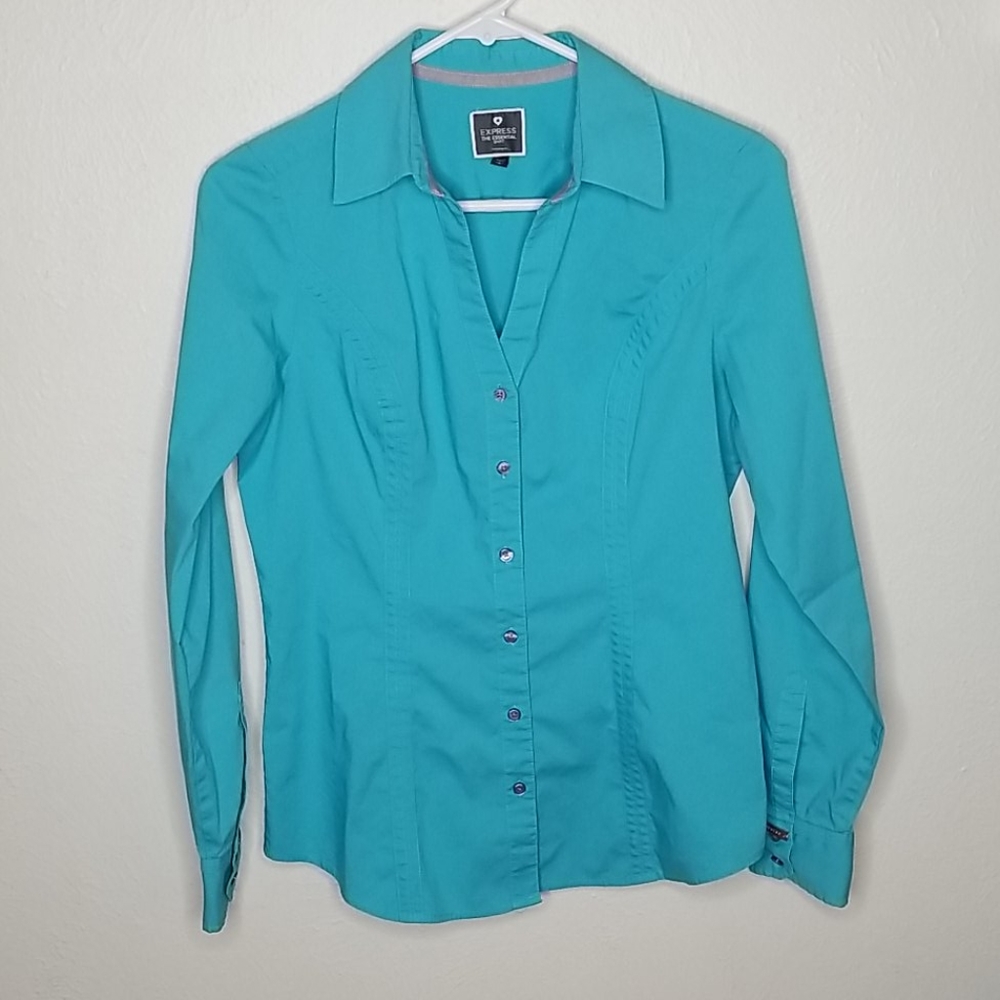 Express Essentials Button Down Fitted Shirt